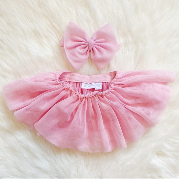 The Children's Place Other - Children’s Place Bow + Tutu Skirt Set Size 0-6M